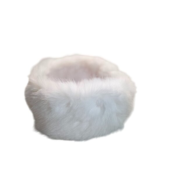 Luxury Faux Fur Winter Headband White Soft Plush Ear Warmer 3 Colors Available - Picture 5 of 6